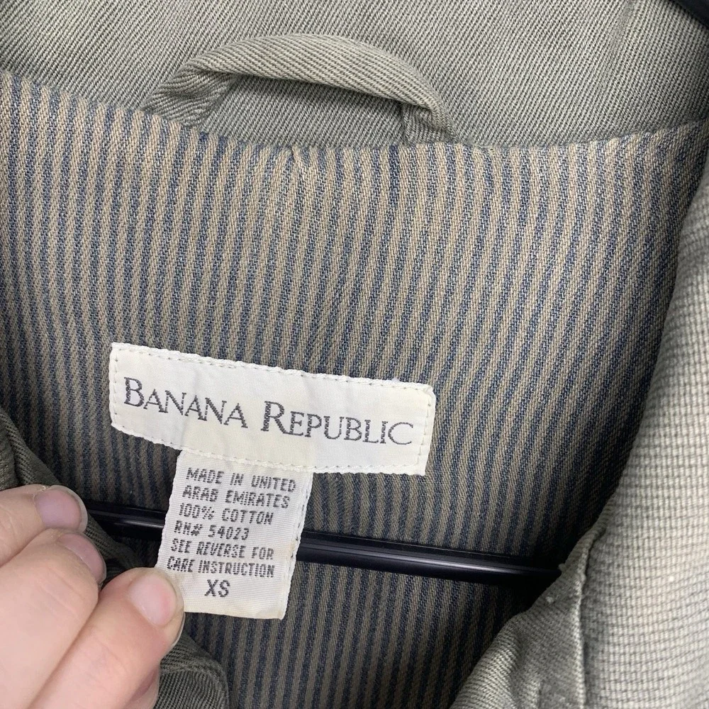 Vintage Banana Republic Jacket Mens XS Extra Small Green Chore Barn Utility Coat